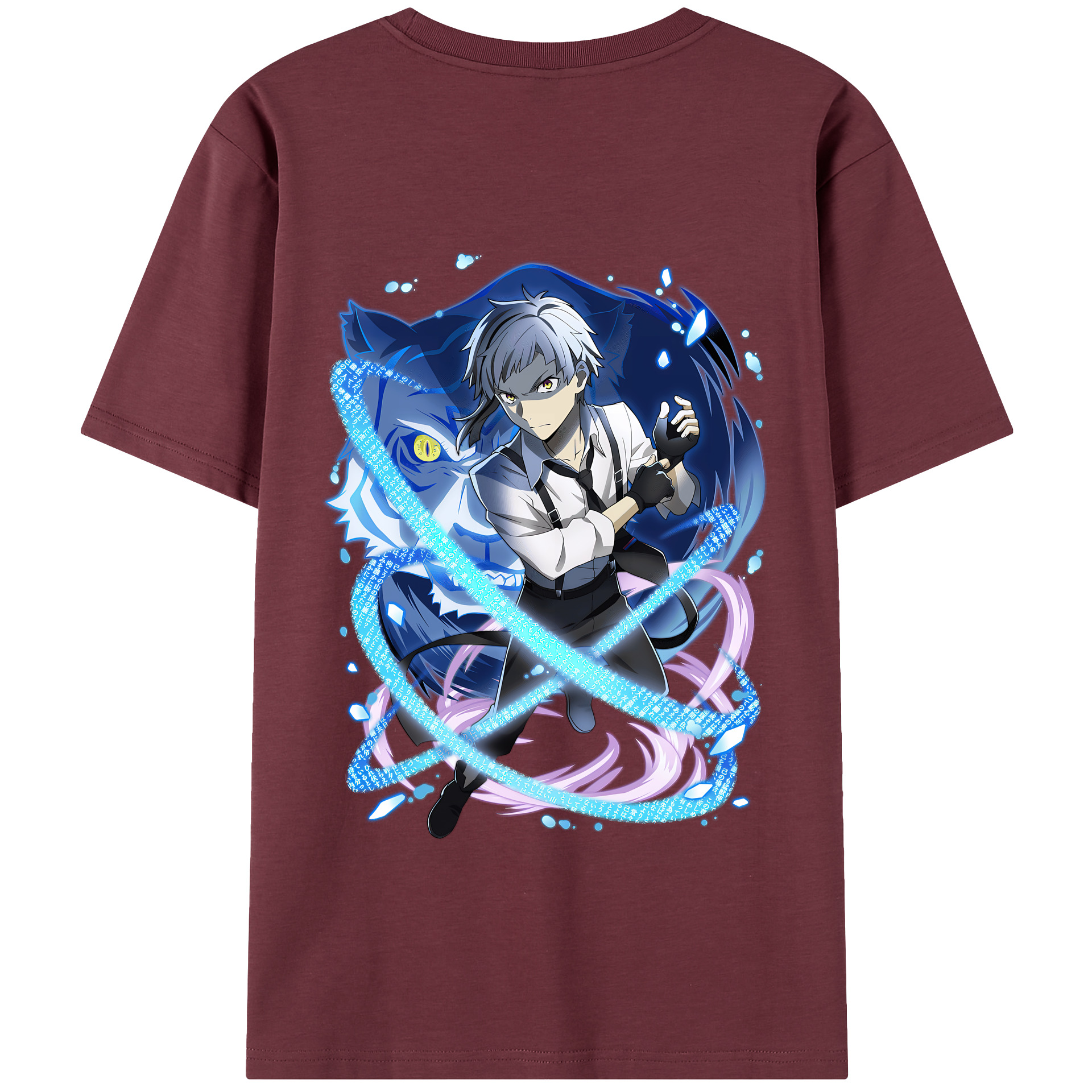 （画像用） 文豪ストレイドッグス Bungo Stray Dogs 綿100％半袖Tシャツ（背面プリント）